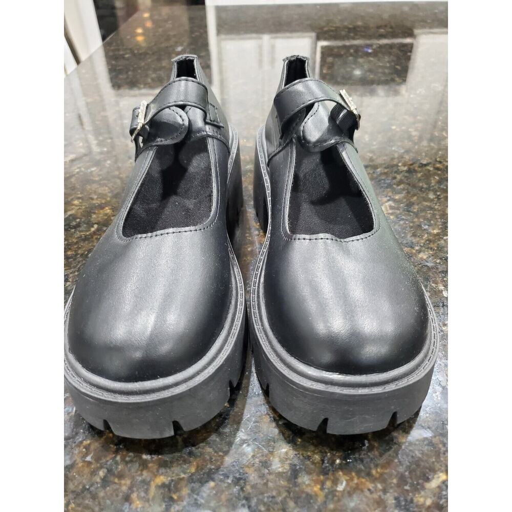 Women's Gothic Ankle Strap Platform Oxfords Mary Janes Chunky Heel Dress Shoes 9